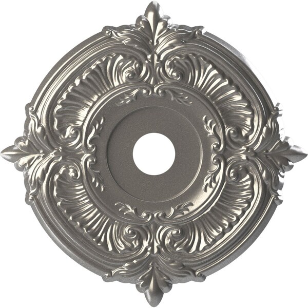 Ekena Millwork Attica Thermoformed PVC Ceiling Medallion Fits Canopies up to 7 3/4-in., Aged Dark Steel CMP22ATCST - main